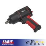 Sealey Air Impact Wrench 1/2"Sq Drive Twin Hammer Generation Composite