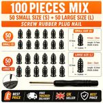 100 PCS Tyre Repair Kit Screw Plug Nail Puncture Fix Tubeless Tire Car Bike