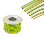 PVC Cable Sleeving Green Yellow Electrical Cable Tubing Earth Harness