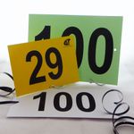 Competitor Competition Numbers Number Cards Sporting Equestrian Holes & Ties