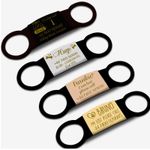 Personalised Dog Tag Engraved Name ID Tag Slide On Collar Tags for Pets Dog Cat