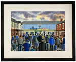 Warrington, Retro Wilerspool Framed Wolves Rugby League Art Print. 20" x 16"