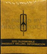 1970 Oldsmobile Product Selling Information Data Facts Book Dealer Album Options