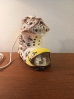 Vintage Derek Fowler Children's Ceramic Boot Shoe Rabbits Bedside Lamp