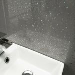 Grey Sparkle 1200mm x 2400mm x 10mm Waterproof  Easy To install Shower wall