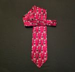 Holidays 100% Silk Santa Claus USA Flag Christmas Novelty Neck Tie Red