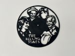 Rolling Stones Vinyl Record Wall Art Laser-Cut Hot Lips Decorative Man Cave
