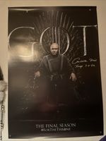 Rare Game of Thrones Varys Poster Signed by Conleth Hill!  With SWAL