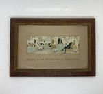 Antique 1893 Woven In Silk Declaration of Independence Signing Framed Art 21