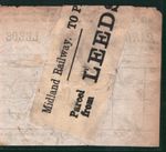 GB Yorks MIDLAND RAILWAY QV Parcel Stamp *TO PAY* LEEDS 1890s LYR Way Bill VB48