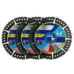 3pcs Diamond Multi-Purpose Saw Disc,4.5 Inch Heavy Duty Diamond Cutting Disc