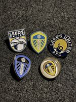 5 Leeds United Football Club LUFC Pin Badges New Premier League