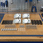 HEAVY DUTY Front Door Hinge Kit Stainless Fixings for Land Rover Defender 90 110