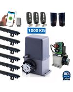 Electric Sliding Gate Opener Kit 1000kg 230V Motor App 3 Remotes 6m Rack UK