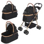 3 in 1 Pet Stroller, Folding Dog Strollers with Detachable Car Seat Carrier NEW