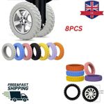 8Pcs Luggage Wheel Cover Silicone Reduce Noise Suitcase Caster Wheel Protector