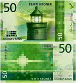 2017 Norway 50 Kroner P-53 NEW UNC Banknote
