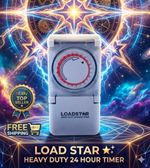 Loadstar Heavy Duty Mechanical Timer 24 Hour Plug-In Grounded 15A 1875W Switch
