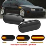 2x Ford Fiesta Mk6 02 08 Dynamic Indicator LED Sequential Smoked Side Repeaters