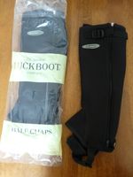 MUCK BOOT COMPANY BLACK NEOPRENE HALF CHAPS    (SHORT)      BRAND NEW  