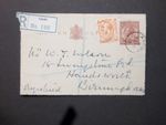 Berkshire Stationery Registered 1919 KGV 11/2d Letter Card + 2d ASCOT Thimbles