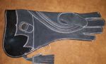 Eagle, Falconry & Owls Glove With EU Flag, 3 Layers Suede Leather 16 Inches Long