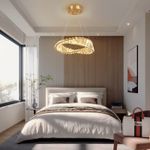 Crystal Chandelier LED Ceiling Light Pendant Lamp Living Room Changeable Color