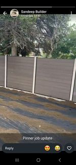 Walnut Garden Composite 18 Fence Panels