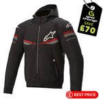 Alpinestars Sektor v2 Tech Motorcycle Hoodie Black Bright Red With Armour