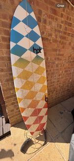 Surfboard with Fins & Leash fibreglass board Hot SURF 6 9 Surfboard