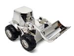 Personalised Silver Plated Digger Tractor Money Box Engraved Gift