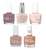 5pcs Maybelline NUDES Selection Nail Polish | RRP £25 | Super Stay & Express