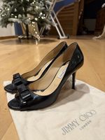 Authentic Jimmy Choo Black Shoes Size 38.5, 5.5 With Dust Bag And A Box