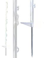 4FT ELECTRIC FENCE POLY POSTS Horse Pony Fencing Stakes White 10 20 40 60 100