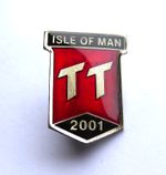 2001 FOOT AND MOUTH YEAR (NO TT) ISLE OF MAN TT BADGE - THE CANCELLED TT RACES