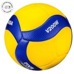 Mikasa V200w 2019 Official FIVB Volley ball size 5 Yellow Blue Colour UK Seller
