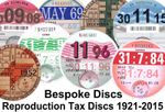 Replica Reproduction Vintage Bespoke Road Tax Disc Classic Ford MG VW Austin