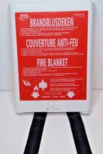 x2 Fito Fire Blanket 1m x 1m  Quick Release, Easy Clean Hard Case Van Kitchen