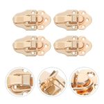 Retro Golden Metal Box Latches 6Pcs Durable Toggle Lock Set for Home Use