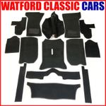 Triumph Spitfire NEW CARPET SET Black / Black Piping MK1 / MK2 / MK3 / MK4/ 1500