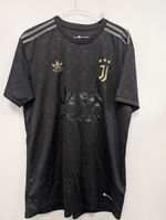 Juventus Gucci Adidas Black Short Sleeve Concept Football Shirt Size 2XL (T7)