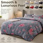 Reversible Duvet Cover Bedding Set Luxury Quilt Cover Single Double King Size