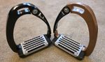 Lightweight Aluminium Flexi Horse Safety Stirrups  Silver,Bronze,Black, N Blue