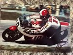 GIACOMO AGOSTINI HAND SIGNED 12X8” PHOTO  YAMAHA SUZUKI MV AUGUSTA 15 X CHAMPION