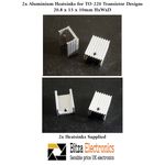 2x Heatsink Pre-drilled for TO-220 20.8 x 15 x 10mm Silver Cooler Transistor
