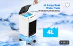 4L Portable Air Cooler Fan with Ice Packs, Humidifier & 3 Speeds, summer