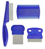 Flea Comb Set for Cats and Dogs - Pet Tear Stain Remover Comb - 4 Iece Flea Comb