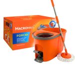 MACROMAX FORCE Spin Mop & Bucket Set with Pedal – 360° Microfibre Cleaning