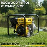 RocwooD Petrol Water Pump 2" 4 Stroke Engine. 32m Water Lift & 28m3/h Max Flow