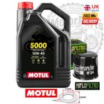 Yamaha MT09 Oil Filter & Oil Service Kit 4L Motul 5000 10W40 HF204 2014-2026